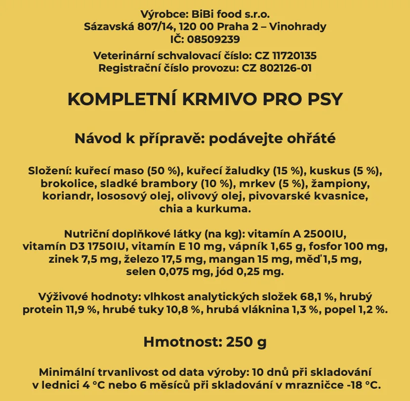Kura z kuraťa - varené psie jedlo