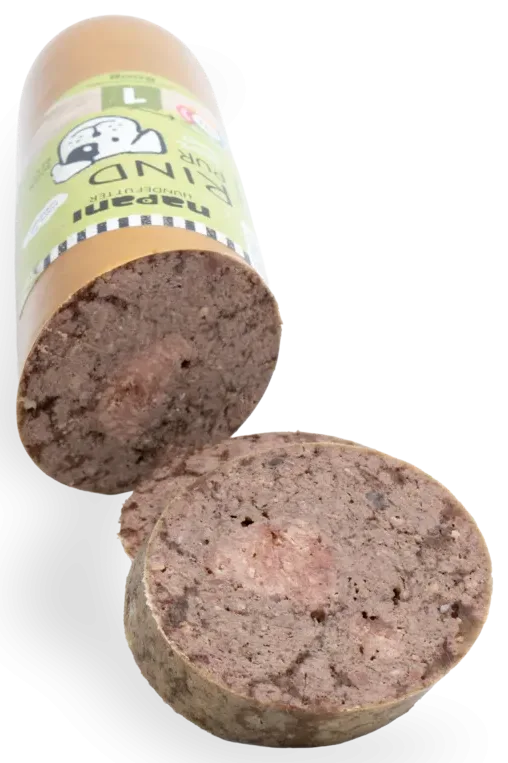 Mokré krmivo z hovädzieho mäsa v umelom obale