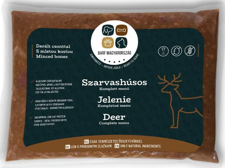 Jelenie menu s mletou kosťou