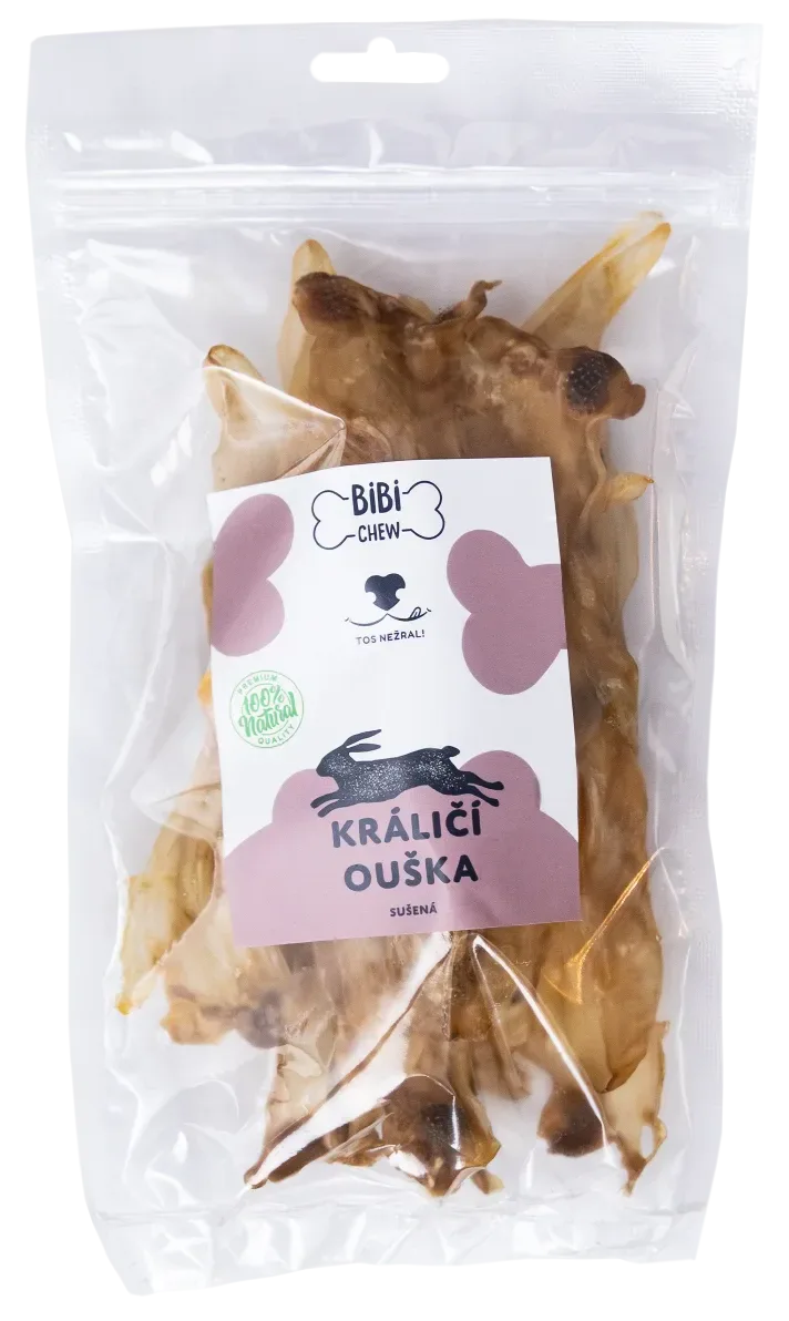 Sušené králičie uši prírodné